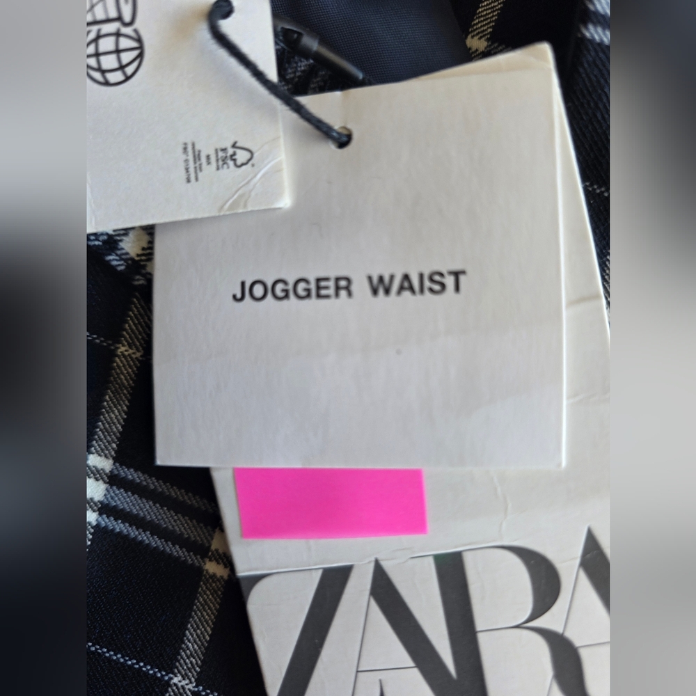 Zara Plaid Trouser Sz M - Picture 7 of 8